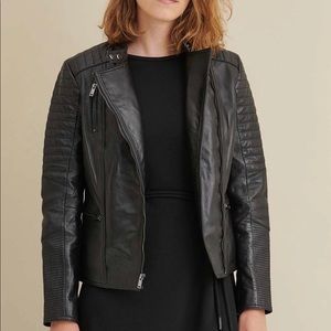 Women’s Asymmetrical Moto Style Leather Jacket NEW